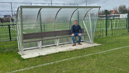 Pascal op de voetbal